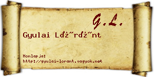 Gyulai Lóránt névjegykártya