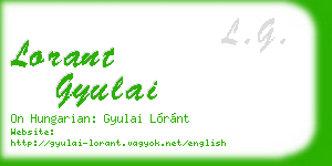 lorant gyulai business card